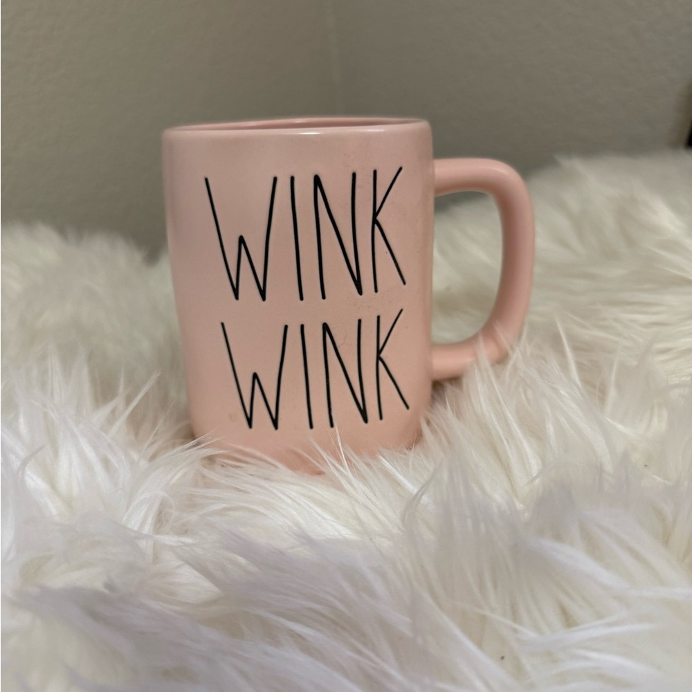 Playful Pink Wink Mug Rae Dunn Large Coffee Mug